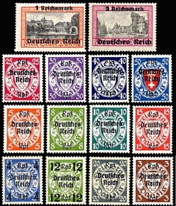 DZG 241-54 Danzig Occupation Stamp Set