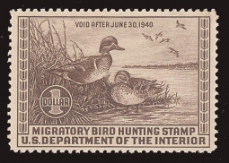 "RW6, VF LH Pintail Duck Stamp"