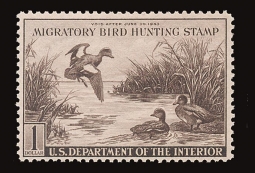 "RW9, VF LH Baldpates Duck Stamp"