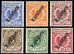 Caroline Islands 1-6 Stamp Set LH