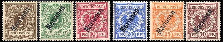 overprinted marianen stamps