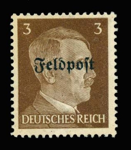 Hitler Stamp Overprinted Feldpost
