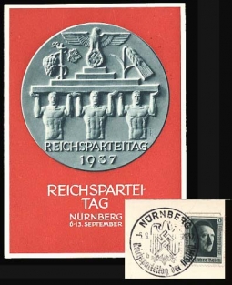 1937 Nazi Party Congress Emblem Card