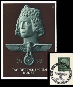 1938 German Art Day Propaganda Card