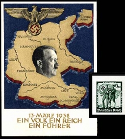 Greater Germany Hitler Propaganda Card used