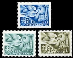 Slovakia 74-76, 1942 European Postal Conference