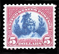 US 573 1922 $5 Capitol Dome
