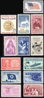 1957  US Commemorative Stamp Year Set; 1086-99