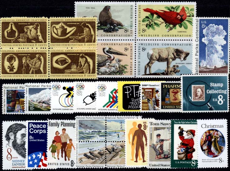 1972 US Commemorative Year Set 1446-74: 1972 US Commemorative Year Set 1446-74: