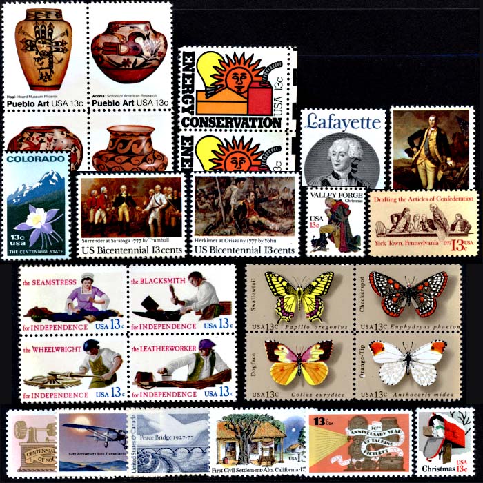 1977 US Commemorative Stamp Year Set; 170430