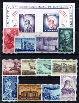 1956  US Commemorative Stamp Year Set; 1073-85