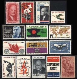 1965  US Commemorative Stamp Year Set; 1261-76