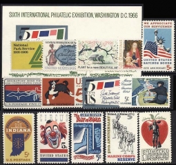 1966  US Commemorative Stamp Year Set; 1306-22