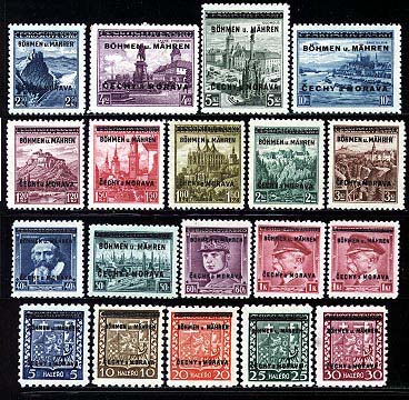 Bohemia & Moravia 1-19: Allstamp.net