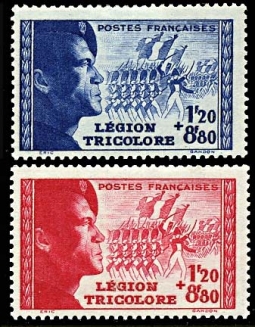 Tri-Color Legion, Waffen SS Stamps