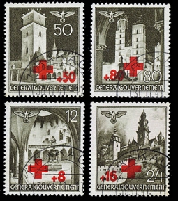 Generalgovernment Red Cross NB1-4 used