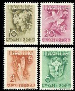 Hungary 551-54, 1939 Girl Scouts
