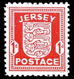 1942 Jersey Occupation 1p. Coated Paper