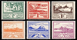 Jersey N3-8, 1943 Landscapes Stamp set