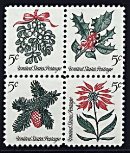 US 1254-7 Christmas Flowers