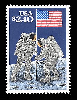 US 2419 $2.40 Priority Mail Astronauts Planting Flag