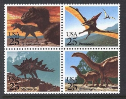 US 2422-5, VF NH 1989 Dinosaurs, Prehistoric Animals