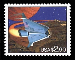 US 2543 $2.90 Futuristic Space Shuttle