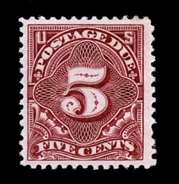 US J34 1894 Five-cent Deep Claret Postage Due