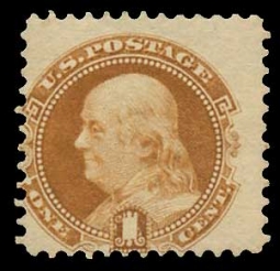 US 112 1869 1 Cent Franklin Pictorial