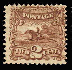 US 113 1869  2 Cent Post Rider
