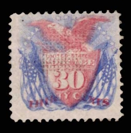 US 121 1869 30 Cent Eagle & Shield