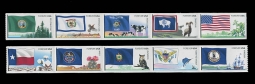 US 4323-32, 2012 Coil Flag set of 10 Single Stamps