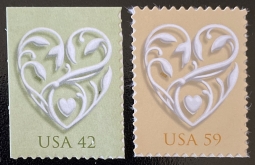 US 4271-72 Wedding Hearts set of Two
