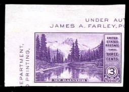 US 750a Mt. Rainier Single Stamp From SS