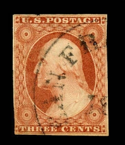 US 10 3-cent Washington  Orange Brown
