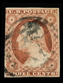 US 11 Three-Cent 1851 Imperforate Washington