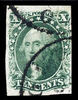 US 15 1855 10 Cent Washington Ty. III