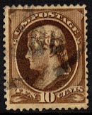 US 209 1882 10 Cent Jefferson