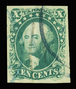 US 13 1855 10 Cent Washington Ty. I