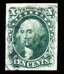 US 15 1855 10 Cent Washington Ty. III