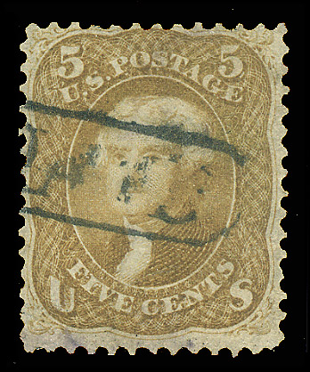 US 67a Five-Cent Brown-Yellow 1861 Jefferson: Allstamp.net display picture 1