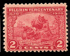 US 549  1920 2 Cent Pilgrim Tercentenary