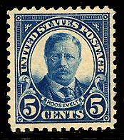 US 557 1922 Five-cent Roosevelt