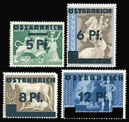 Austria 394-97 Third Reich Commemoratives Overprin