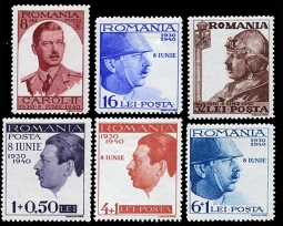 Romania B113-19 10th Anniversary King Carol II