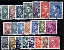 Bohemia & Moravia #62-83 & 90 Hitler Head Set used