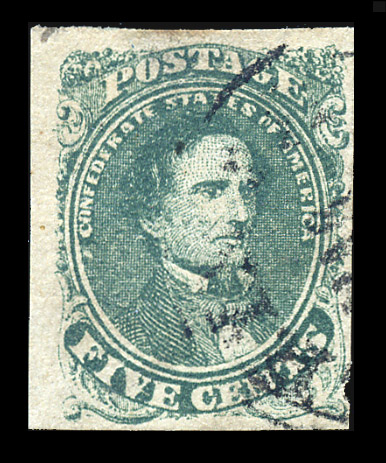 "CSA 1, Five-Cent Green Jefferson Davis"