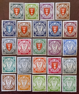 Danzig 169-192, Coat of Arms,  Currency Reform Set