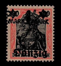 Danzig 25c Violet Burelage Points Down