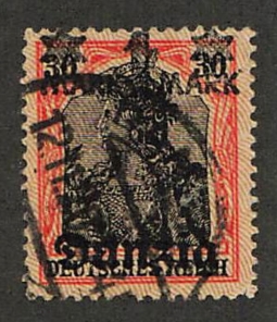 Danzig 25c Violet Burelage Points Down